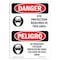 Signmission OSHA Sign, Eye Protection Required Bilingual, 10in X 7in Rigid Plastic, 7" W, 10" H, Spanish OS-DS-P-710-VS-1227 - alternate 1